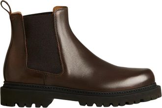 Kiton Handgemaakte Kalfsleren Chelsea Boot - Heren - Chelseaboots - Bruin - 42 EU - Leer - Schoenen