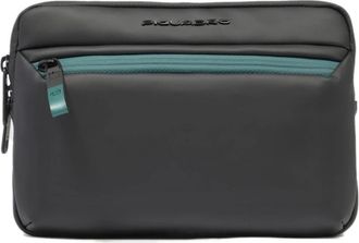 Piquadro Waterdichte i Pad Mini Clutch met Trolleyband - Heren - Schoudertassen - Zwart - ONE Size - Polyester - Tassen