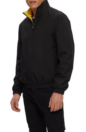 Gorski Reversible Zip Jacket in Black/yellow at Nordstrom, Size X-Large