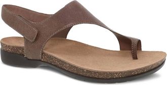 Dansko Womens Reece Leather Sandals In Stone