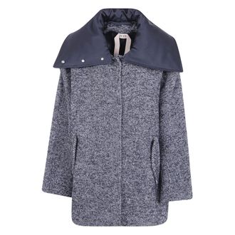 N&deg;21 Oversized stoffen jas - Dames - Mantels - Grijs - Maat: XS