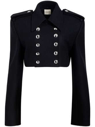 Khaite Leara jacket - women - Cupro/Polyamide/Virgin Wool - 4 - Black