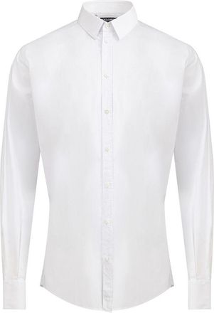 Dolce & Gabbana Mens Cotton Poplin Shirt Classic Fit - White - Size EU 44 (Mens)
