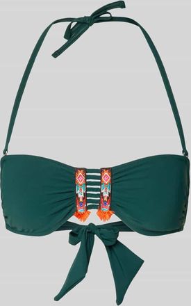 Banana Moon Banana Moon Bikini-Oberteil mit Stitching Modell Zino in Gruen, Gr&ouml;&szlig;e XXL