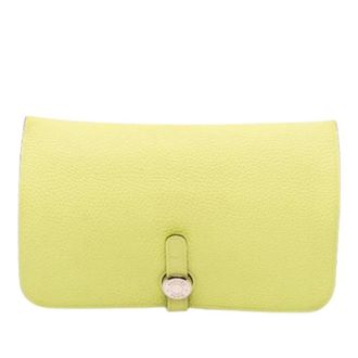 Herm&egrave;s Pre-owned Clutches, female, Yellow, Size: ONE SIZE Pre-owned Dogon Duo GM