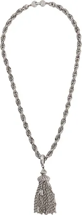 Monet Jewelry 1970s chain tassel necklace - women - Silver Plated Metal - One Size