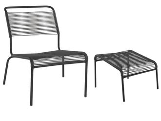 Schubiger M&ouml;bel Spaghetti-Lounger + Hocker S&auml;ntis