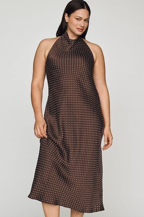 Maeve Jamie Satin Halter Midi Dress