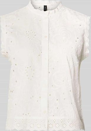 Vero Moda Relaxed Fit Blusentop aus reiner Bio-Baumwolle Modell EMILY in Offwhite, Gr&ouml;&szlig;e XS