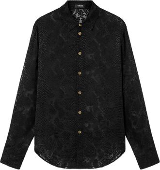 Versace Camicia con stampa - Nero