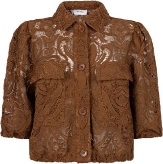 Aaiko Dames, Blouses & Shirts, Bruin, Maat: XS