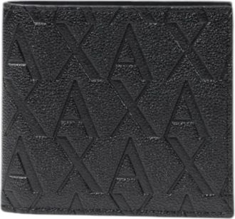 A|X Armani Exchange Embossed Logo Wallet - Heren - Portefeuilles - Zwart - ONE Size - Polyester - Accessoires