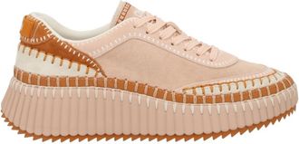 Chlo&eacute; Pink Textured Nama Sneakers