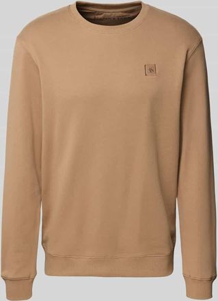 Scotch & Soda Sweatshirt mit Label-Detail in Sand, Größe XXL