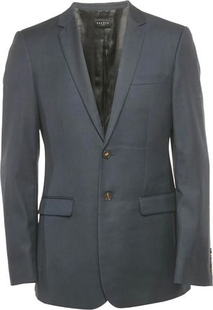 Sandro Wollen blazer met twee knopen - Blauw