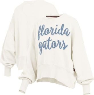 Pressbox Womens Pressbox Cream Florida Gators Chelsea Oversized Pullover Sweatshirt at Nordstrom, Size Xx-Large