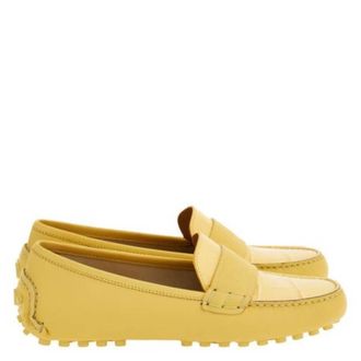 Ferragamo Iside Driver Moccasins with Logo, Size 7 C