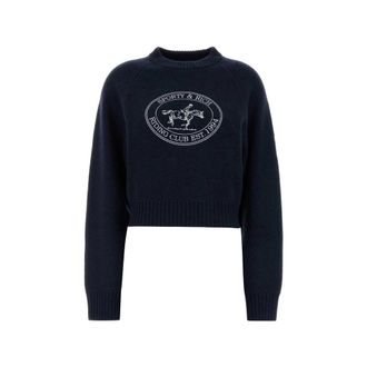 Sporty & Rich Logo-print Wool Jumper