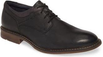 Josef Seibel Earl Plain Toe Derby in Black Leather at Nordstrom Rack, Size 11.5-12Us / 45Eu
