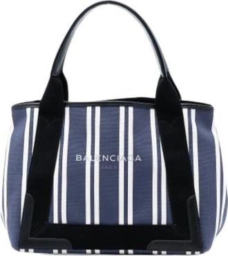 Balenciaga Pre-owned Navy Cabas S - Dames - Vintage Shopper - Veelkleurig - ONE Size - Leer - Vintage