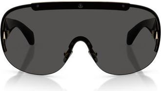 Moncler Rizon 143mm Pilot Sunglasses in Pale Gold /Mirror Green at Nordstrom