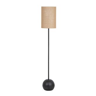 Hill Interiors Cannon Hessian Lamp in Black