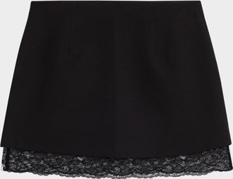 Toccin Leland Lace Combo Mini Skirt