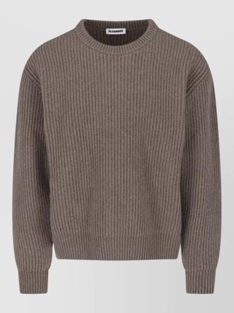 Jil Sander ribbed crew neck long sleeve knit