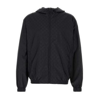 Gucci Gg Embroidered Hooded Jacket