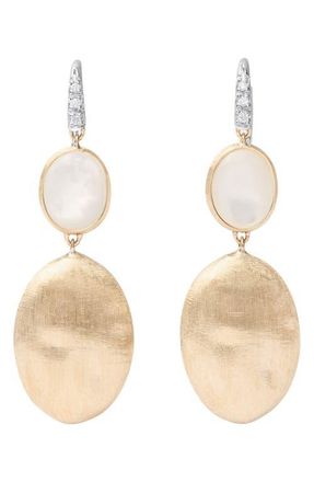 Marco Bicego Siviglia Mother-of-Pearl & Bead Drop Earrings in Yellow/White Gold at Nordstrom