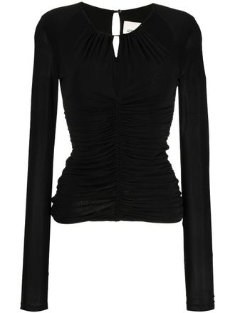 Isabel Marant Levona cut-out top - Black