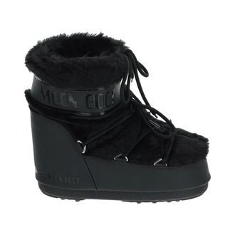 Moon Boot Moon Boot, Winter Boots, female, Black, Size: 9 US Faux Fur Low Boot Shoe