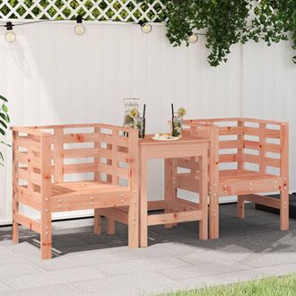 Berkfield Home Garden Chairs 2 pcs 61.5x53x71 cm Solid Wood Douglas in Brown