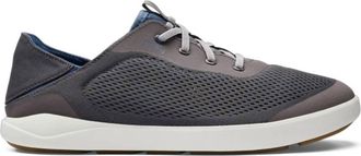 Olukai Mens Moku Pae Boat Shoes In Pavement/vintage Blue