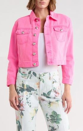 L'agence Koda Crop Denim Jacket in Pink Glo at Nordstrom Rack, Size Xx-Small