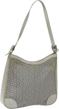 Celine Pre-owned Canvas celine-bags - Dames - Vintage Schoudertas - Grijs - ONE Size - Leer - Vintage