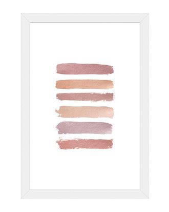 iCanvas Icanvas Dusty Rose Stripes Canvas Print By Orara Studio