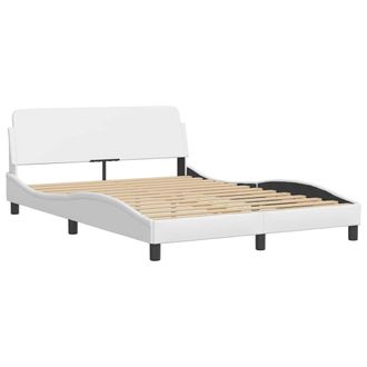 vidaXL Vidaxl - Estructura De Cama Sin Colch&oacute;n Cuero Sint&eacute;tico Blanco 140x190cm