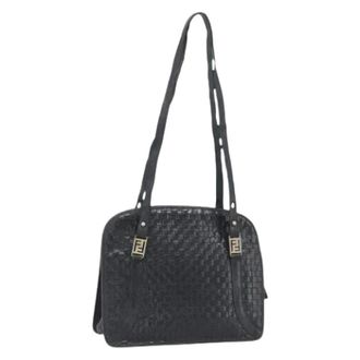 Fendi Pre-owned Vintage Schoudertas - Dames - Pre-owned - Zwart - Maat: ONE Size Leer