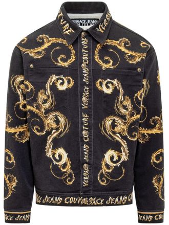 Versace Jeans Couture Barocco-print jacket - Black