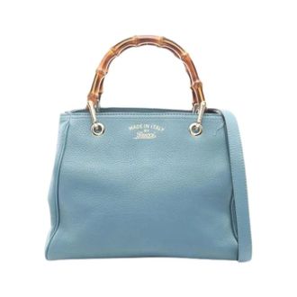 Gucci Pre-owned Handbags, female, Blue, Size: ONE SIZE Pre-owned Vintage Handbag