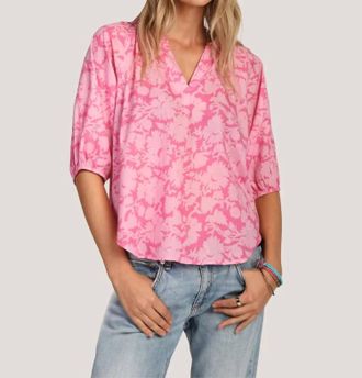 Dylan Womens Millie Short Sleeve Blouse In Pink