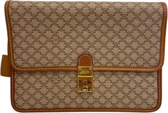 Celine Brown Pvc Clutch Bag Pouch (Pre-Owned)