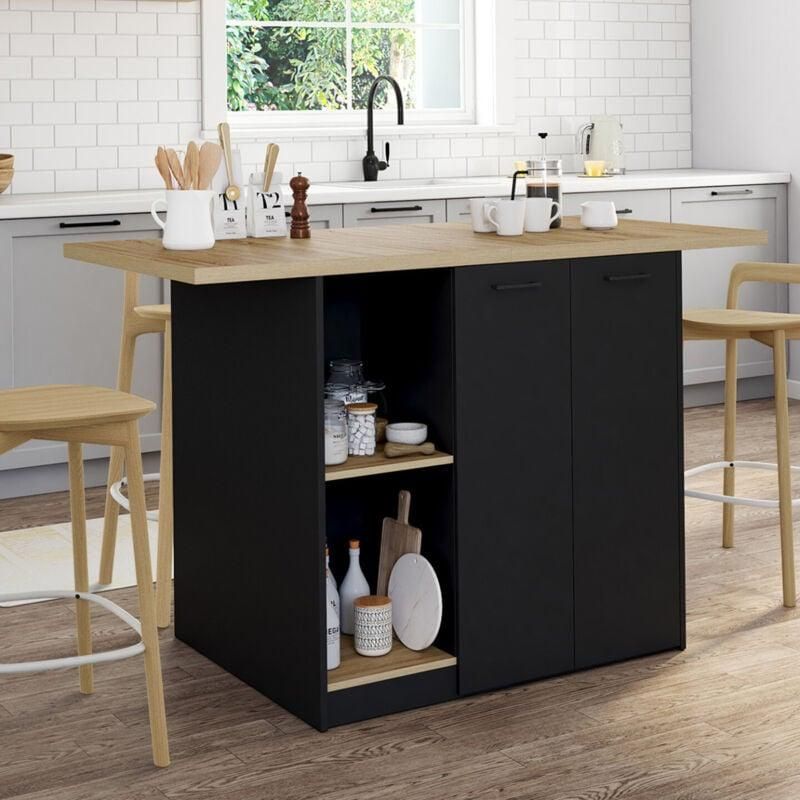 IDMarket Armadio doppio con ripiani l. 90 cm detroit design