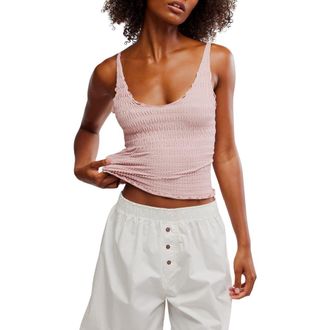 Free People Pucker Up Seamless Camisole in Misty Rose at Nordstrom Rack, Size Large