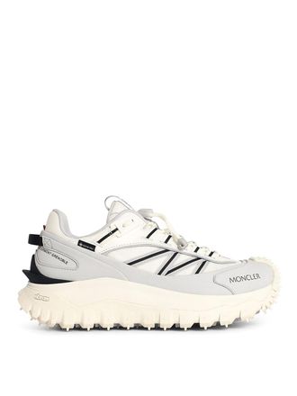 Moncler Trailgrip Gtx White Leather Blend Sneakers