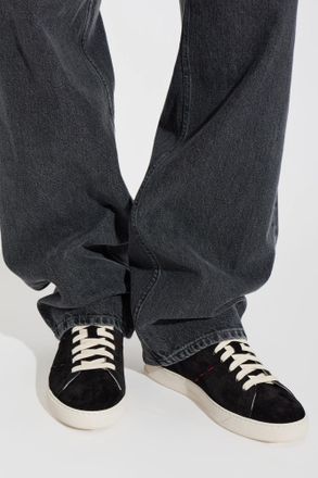 Kiton Suede Sports Shoes, Mens, Black