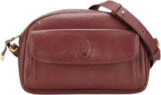 Cartier Pre-owned Cross Body Bags, female, Red, Size: ONE SIZE Pre-owned Leather Crossbody Bag