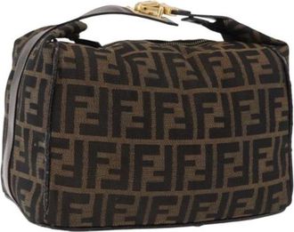 Fendi Pre-owned Zucca Canvas Hand Bag - Dames - Vintage Handtas - Bruin - ONE Size - Leer - Vintage