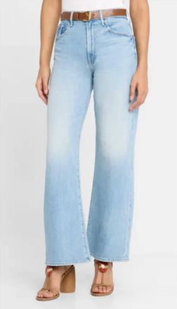 Mother Lil Lasso Sneak Jeans In Ivg - Light Blue Wash